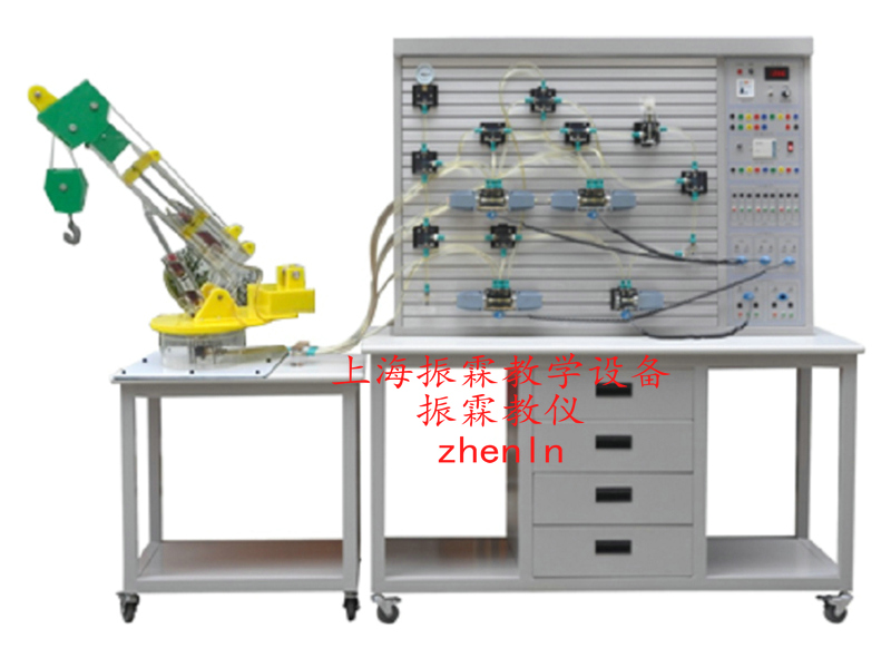 工程液壓實(shí)訓(xùn)設(shè)備  /  透明起重機(jī)液壓系統(tǒng)與PLC控制實(shí)訓(xùn)裝置_上海振霖教學(xué)設(shè)備有限公司